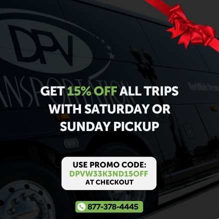 DPV transportation15% off weekend trips