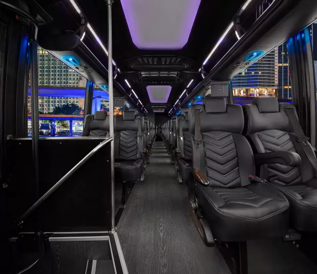 Luxury executive motor coach interior