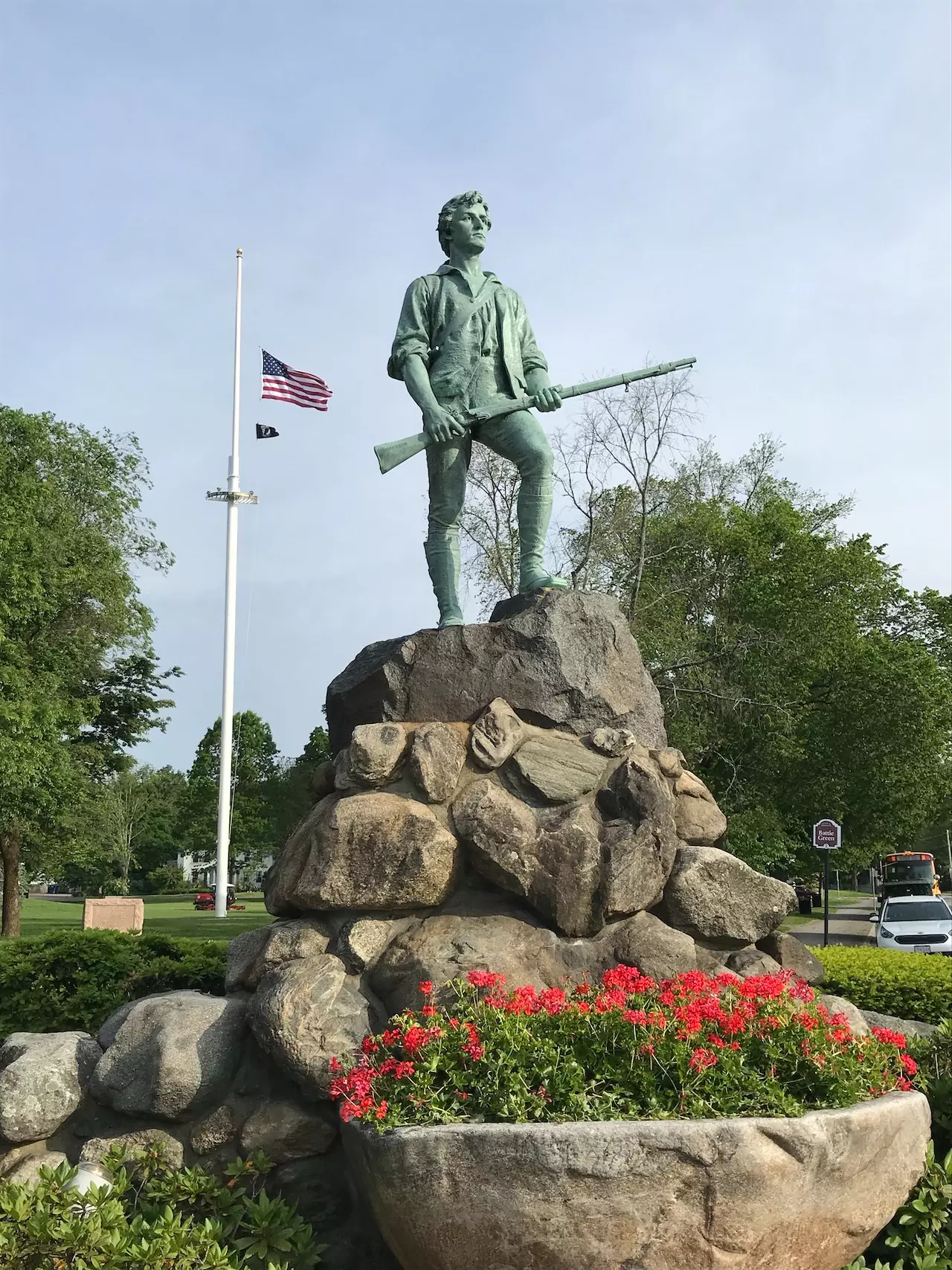 Minuteman statue in Lexington